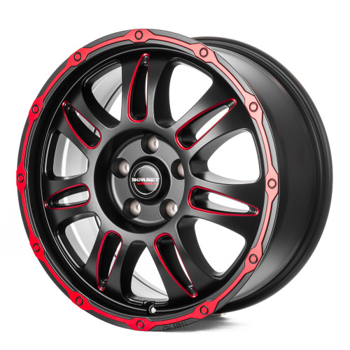 Borbet CW8 red rim window polished matt