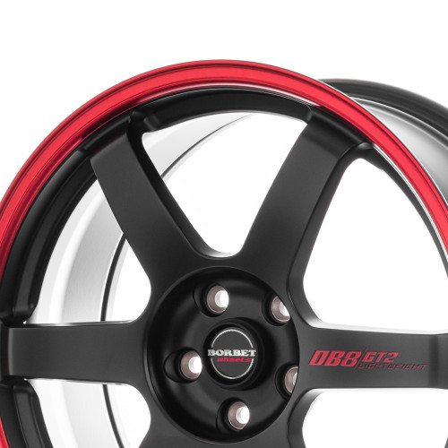 Borbet DB8GT2 black matt rim red