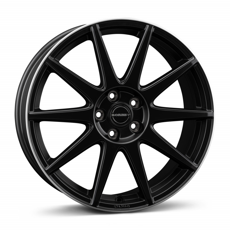 Borbet GTX black matt rim silver