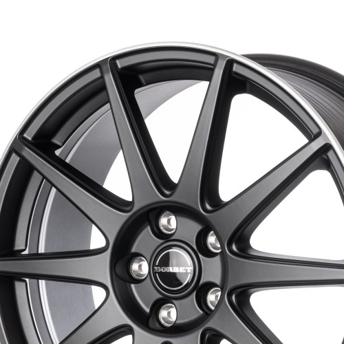 Borbet GTX black matt rim silver