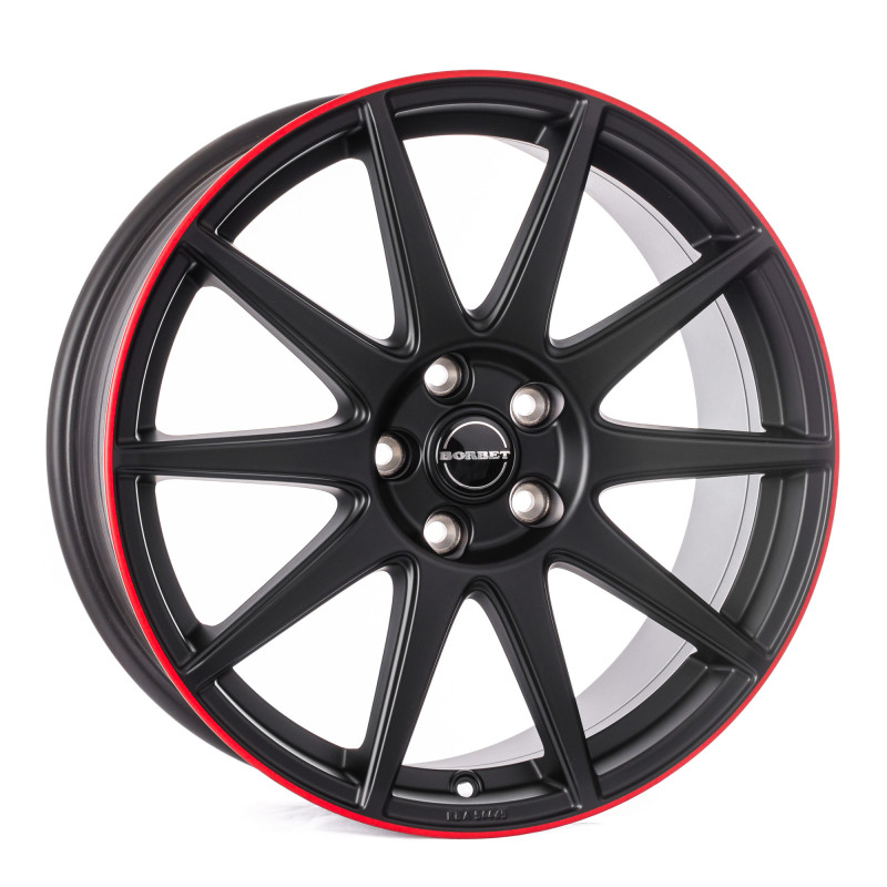 Borbet GTX black matt rim red