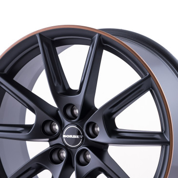 Borbet LX18 black matt rim copper