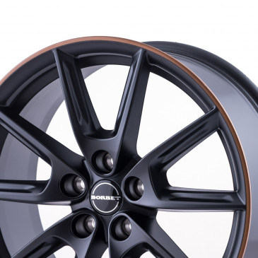 Borbet LX18 black matt rim copper