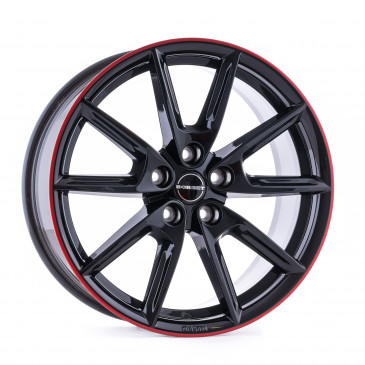 Borbet LX18 black glossy rim red