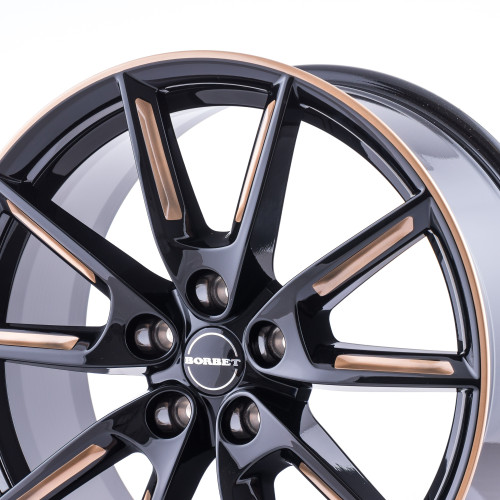 Borbet LX18 black glossy gold spoke rim