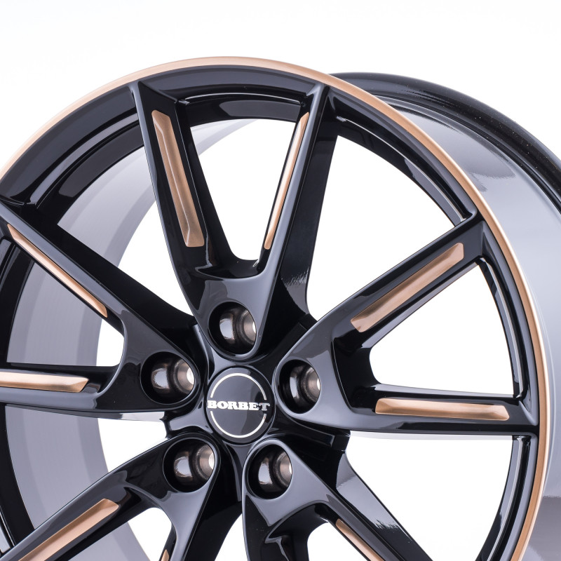 Borbet LX18 black glossy gold spoke rim