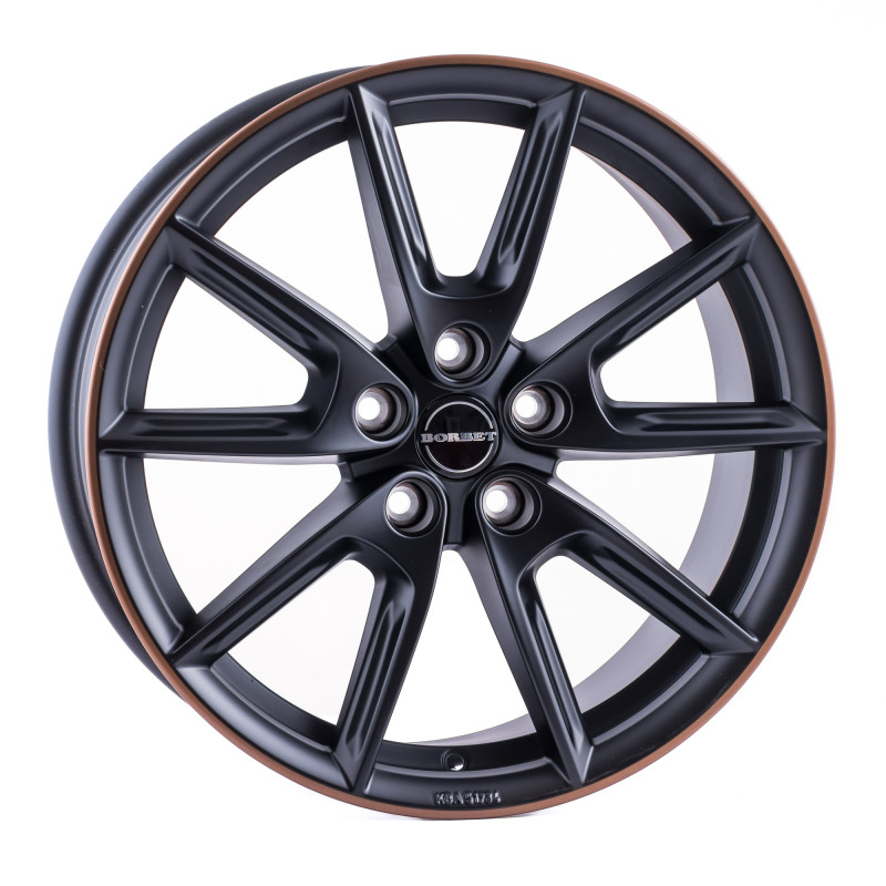 Borbet LX18 black matt rim copper