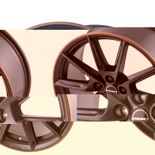 Borbet LX18 black matt rim copper