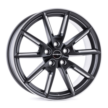 Borbet LX18 black matt silver spoke rim