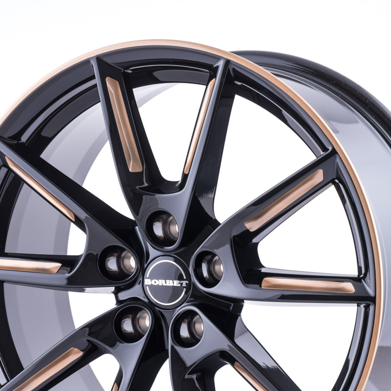 Borbet LX18 black glossy gold spoke rim