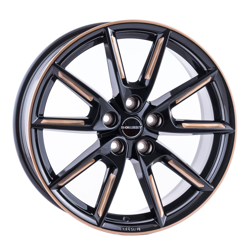 Borbet LX18 black glossy gold spoke rim