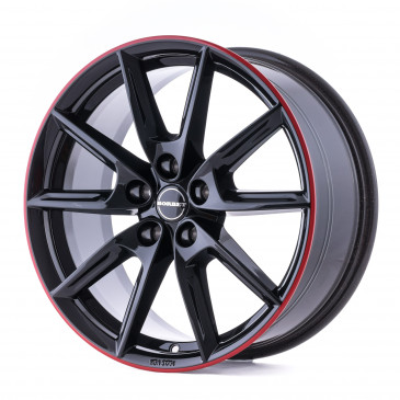 Borbet LX19 black glossy rim red