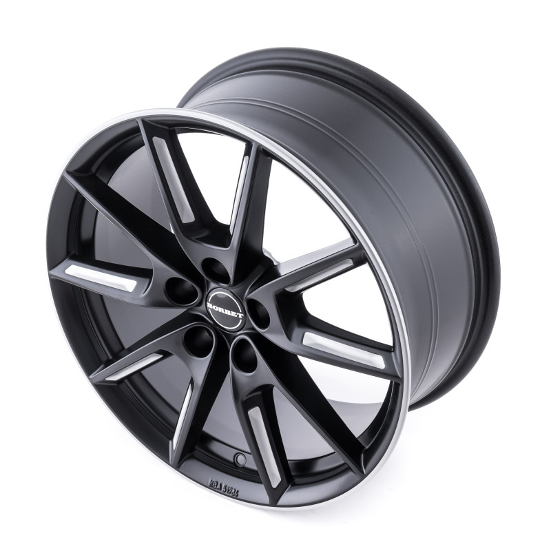 Borbet LX19 black matt silver spoke rim