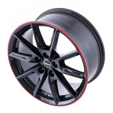 Borbet LX19 black glossy rim red
