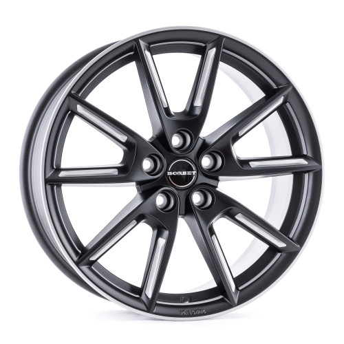 Borbet LX19 black matt silver spoke rim