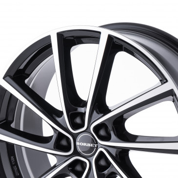 Borbet V black polished glossy