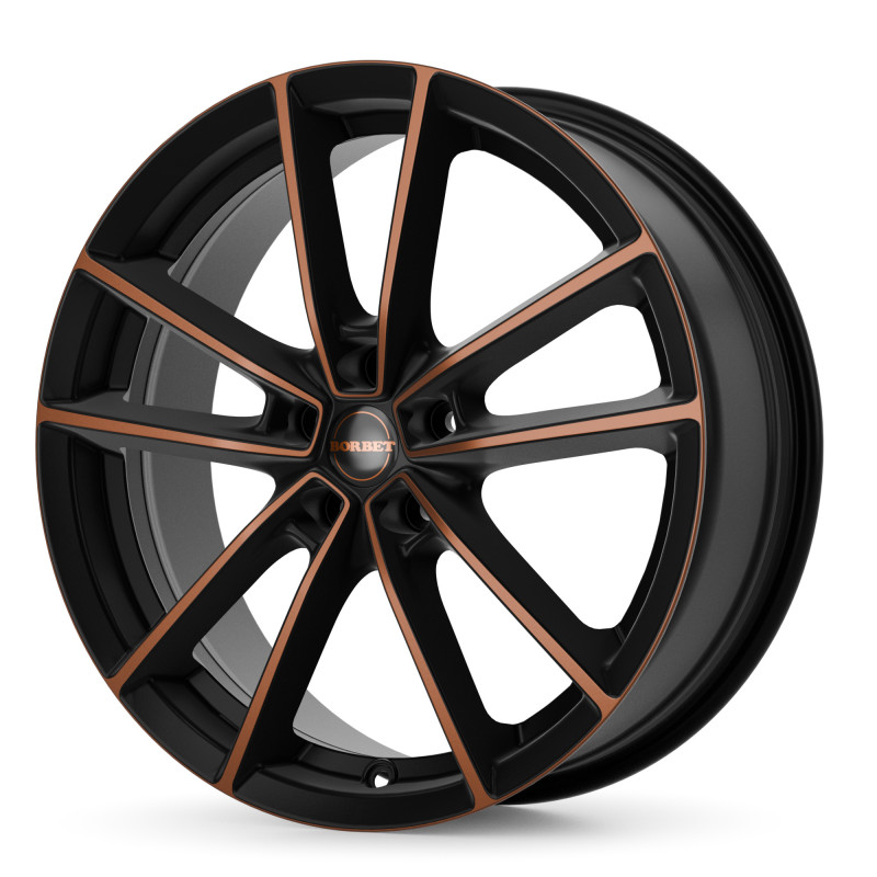 Borbet W black copper polished matt