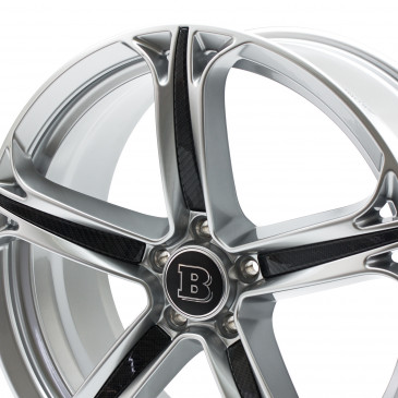 Brabus Monoblock T Sterlingsilber mit Intarsien im Carbon Design