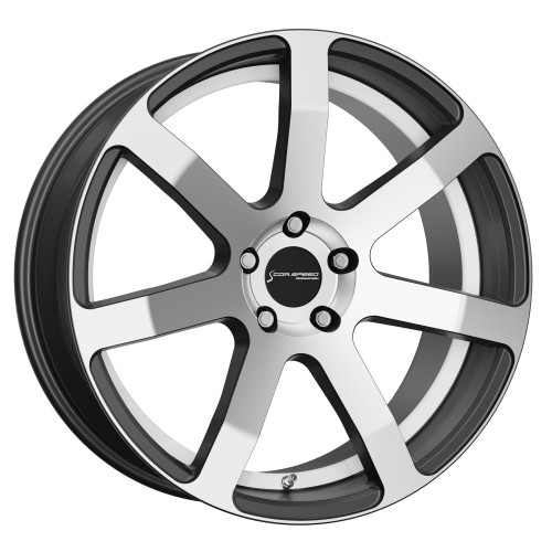 Corspeed Challenge Highgloss-Gunmetal-polished / undercut Color Trim weiss