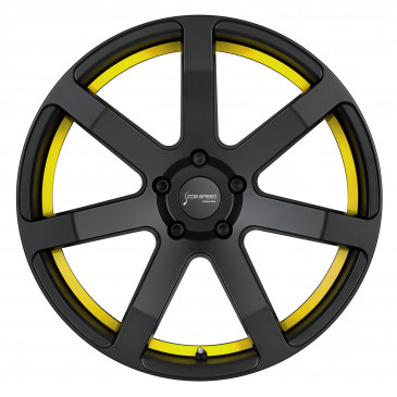 Corspeed Challenge Mattblack Puresports / undercut Color Trim gelb