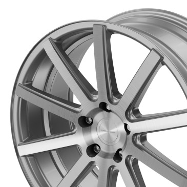 Corspeed Deville Silver-brushed-Surface/ undercut Color Trim weiß