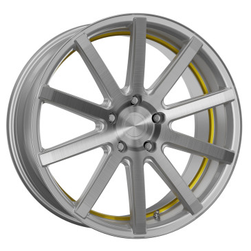 Corspeed Deville Silver-brushed-Surface/ undercut Color Trim gelb