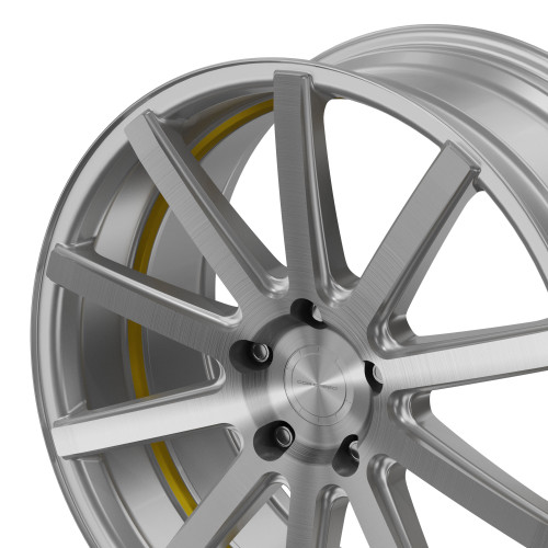 Corspeed Deville Silver-brushed-Surface/ undercut Color Trim gelb