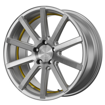 Corspeed Deville Silver-brushed-Surface/ undercut Color Trim gelb