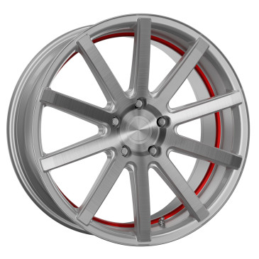 Corspeed Deville Silver-brushed-Surface/ undercut Color Trim rot