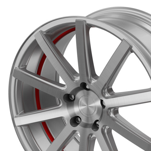 Corspeed Deville Silver-brushed-Surface/ undercut Color Trim rot