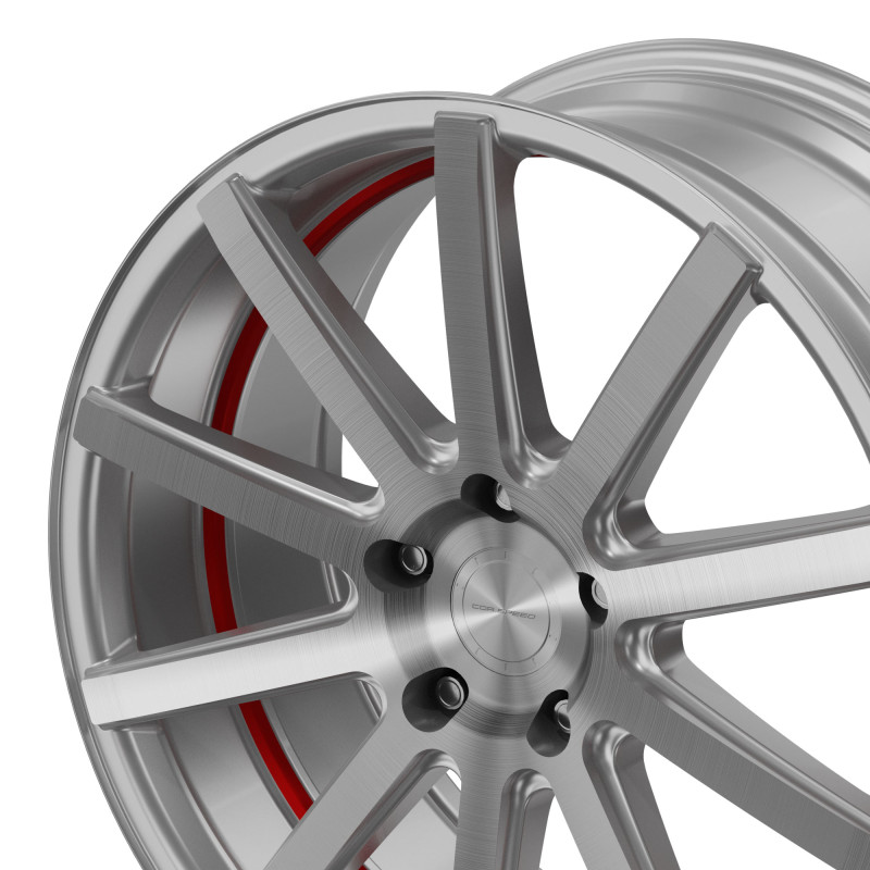 Corspeed Deville Silver-brushed-Surface/ undercut Color Trim rot
