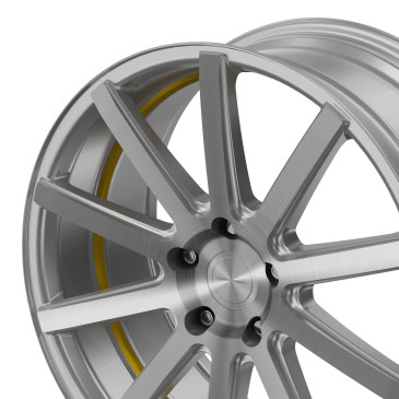 Corspeed Deville Silver-brushed-Surface/ undercut Color Trim gelb