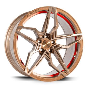 Corspeed Kharma Higloss-Bronze brushed Surface undercut Trimline red