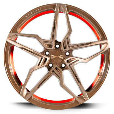 Corspeed Kharma Higloss-Bronze brushed Surface undercut Trimline red