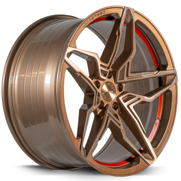 Corspeed Kharma Higloss-Bronze brushed Surface undercut Trimline red