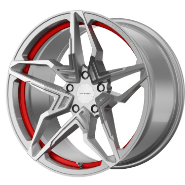 Corspeed Kharma Silver-brushed-Surface undercut Trimline red