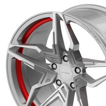 Corspeed Kharma Silver-brushed-Surface undercut Trimline red