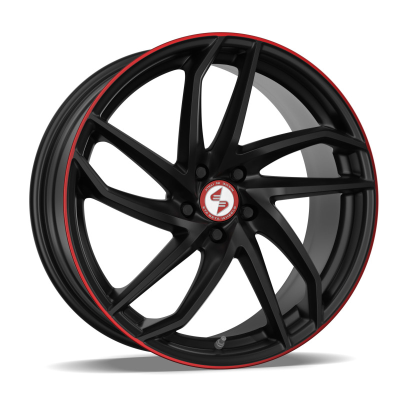 etabeta HERON Black matt red lip