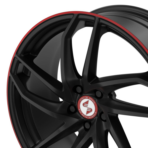 etabeta HERON Black matt red lip