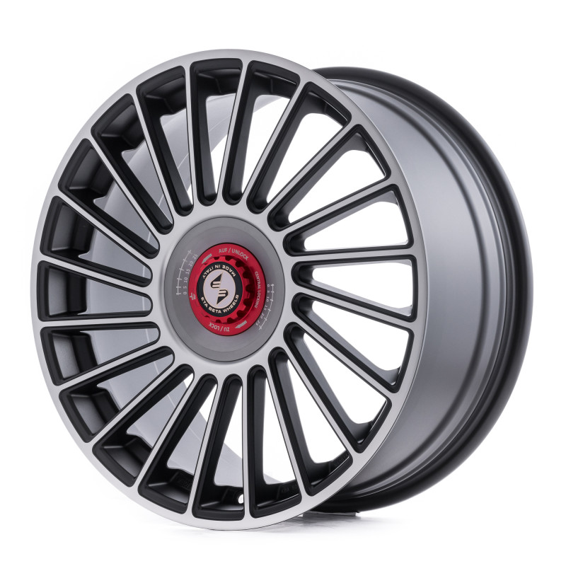etabeta VENTI-R ZV Black matt full pol. silber-rot