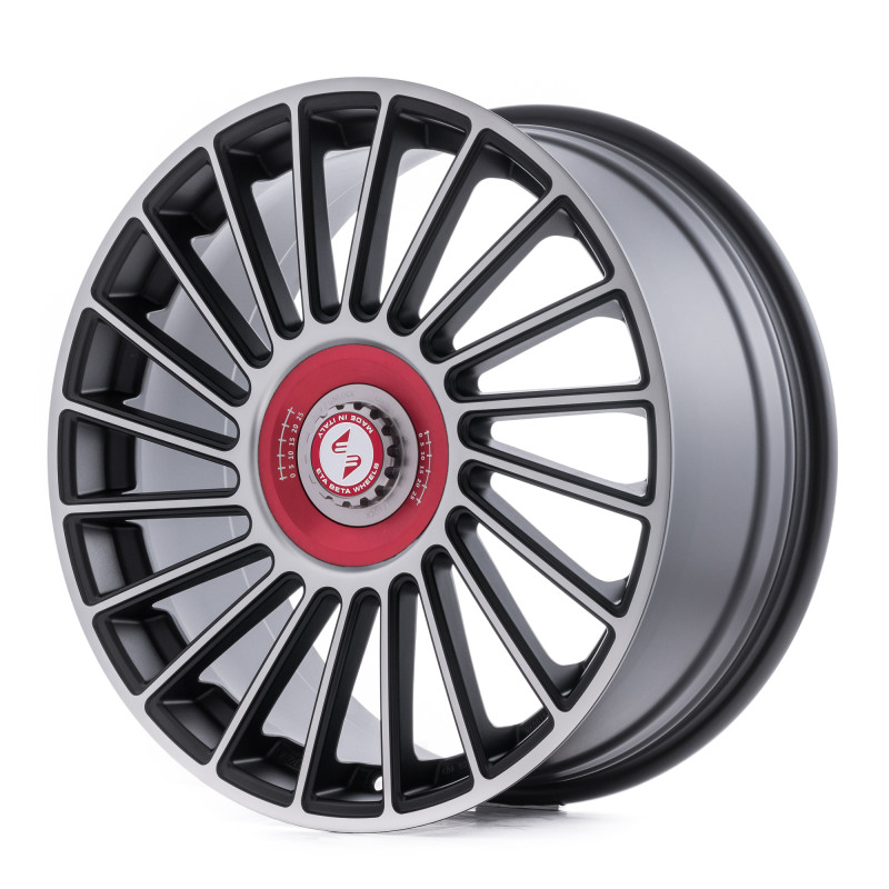 etabeta VENTI-R ZV Black matt full pol. rot-silber