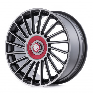 etabeta VENTI-R ZV Black matt full pol. rot-silber