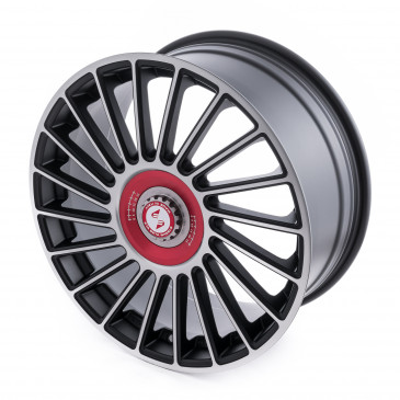 etabeta VENTI-R ZV Black matt full pol. rot-silber