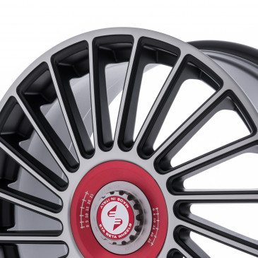 etabeta VENTI-R ZV Black matt full pol. rot-silber