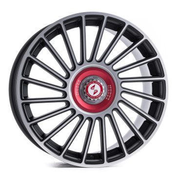 etabeta VENTI-R ZV Black matt full pol. rot-silber