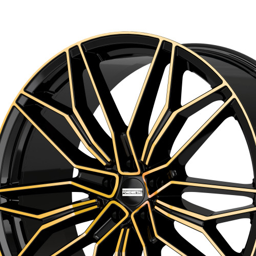 Fondmetal STC-23 BLACK CLEARCOAT GLOSSY GOLD MACHINED
