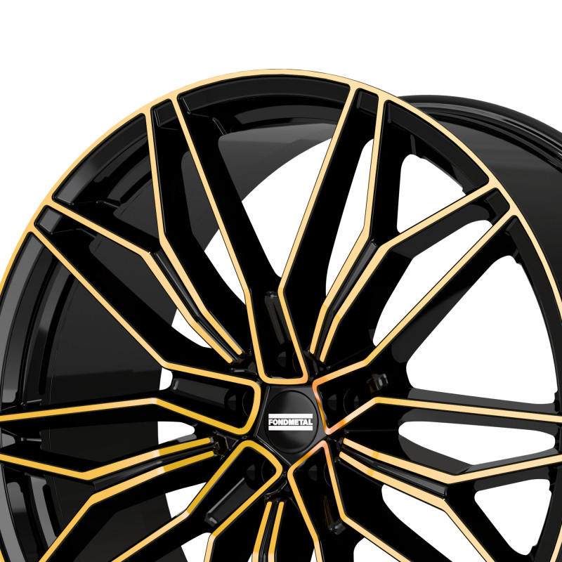Fondmetal STC-23 BLACK CLEARCOAT GLOSSY GOLD MACHINED