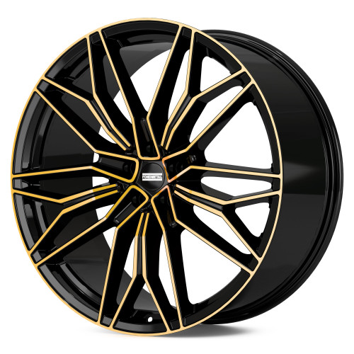 Fondmetal STC-23 BLACK CLEARCOAT GLOSSY GOLD MACHINED