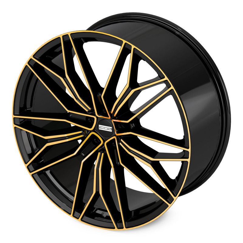 Fondmetal STC-23 BLACK CLEARCOAT GLOSSY GOLD MACHINED