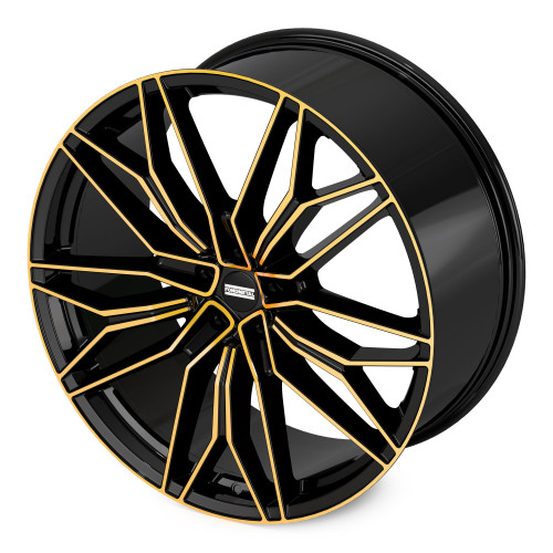 Fondmetal STC-23 BLACK CLEARCOAT GLOSSY GOLD MACHINED